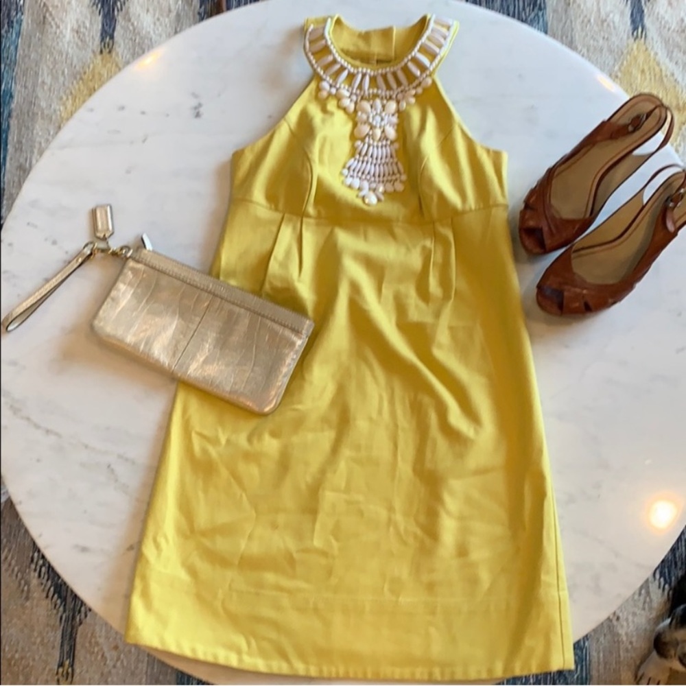 INC Yellow Beaded Dress